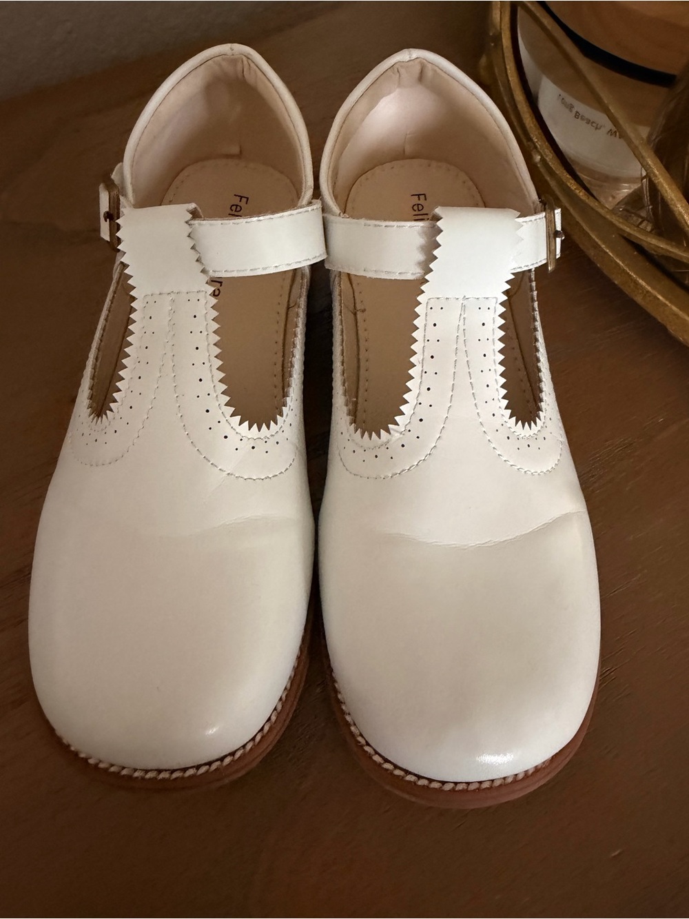 Girls White Mary Jane Dress Shoes for Kids size 3